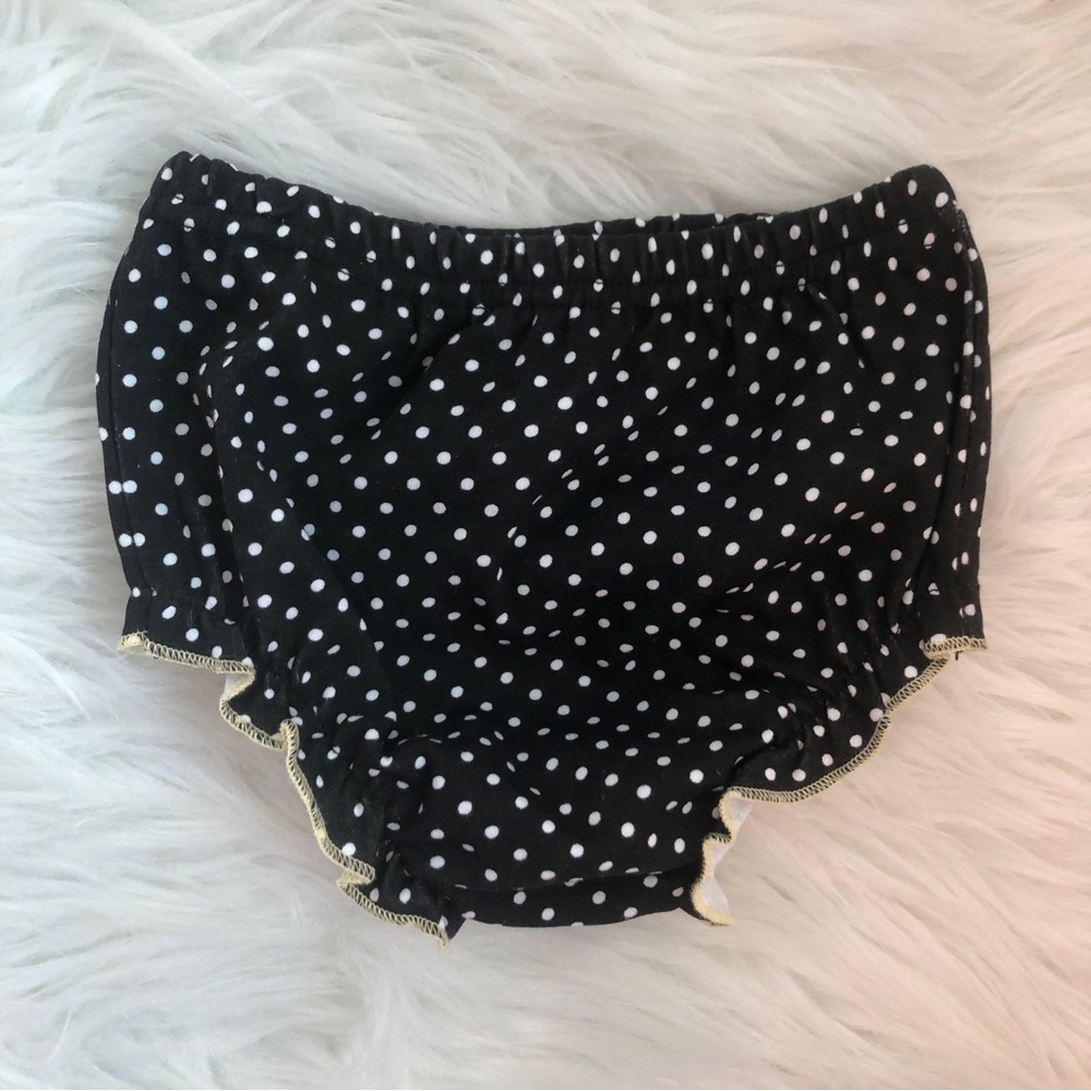CJP Baby 3-6M black/white polka dot diaper cover